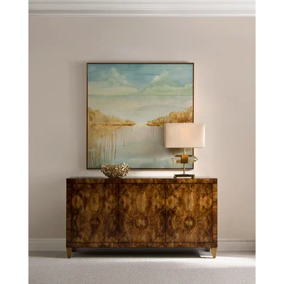 Woodcroft 72" Wide Walnut Wood Sideboard