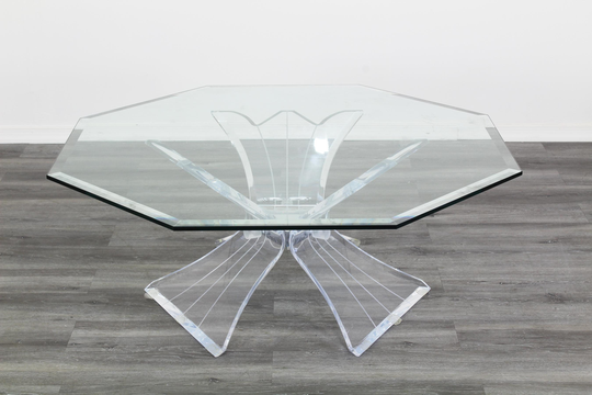 Vintage Lucite Butterfly Coffee Table