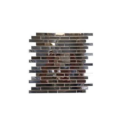 0.62" x 4" Metal Linear Mosaic Tile