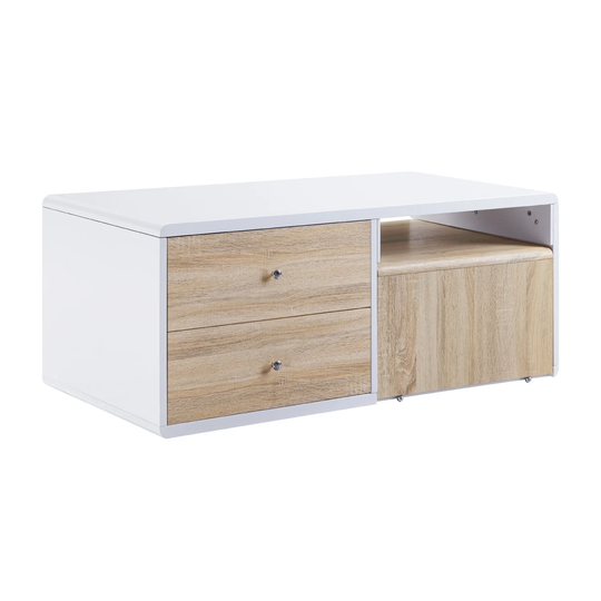 Wooden Coffee Table in White High Gloss Finish