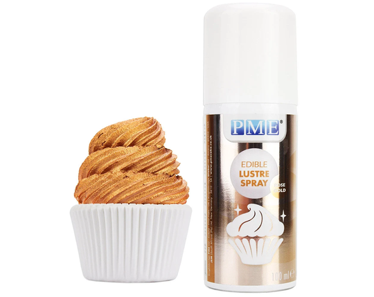 Rose Gold Luster Spray Food Coloring - Create Metallic Rose Gold Cakes, Cookies, Chocolates, & More With This Easy To Use Luster Spray