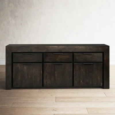 Brunson 72" Wide 3 Drawer Mango Wood Sideboard