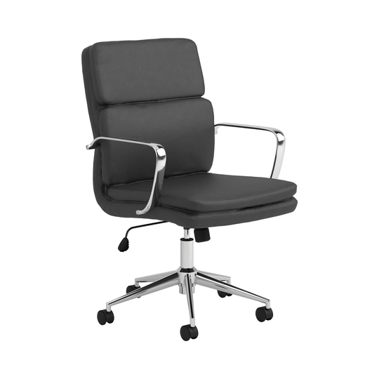 Standard Back Upholstered Office Chair in Black