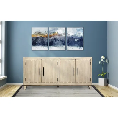 Carys 74" Wide Acacia Wood Sideboard