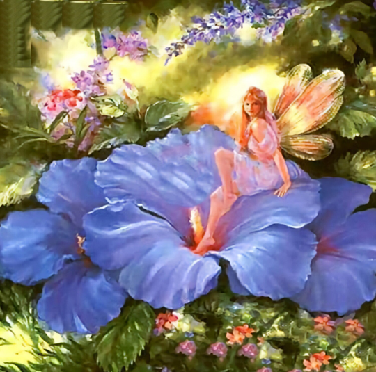 Blue Flower Fairy Diy 5D Diamond Painting Kit Full Square & Round Drill