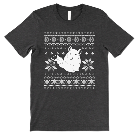Chinchilla Christmas Shirt. Ugly Xmas T Shirts