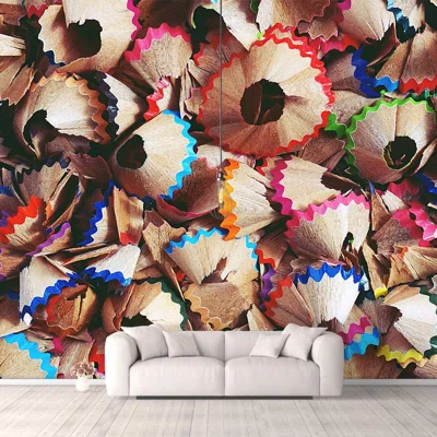 Pencil Shavings Paintable Wall Mural