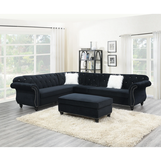 Velvet 4 Pieces Sectional Sofa