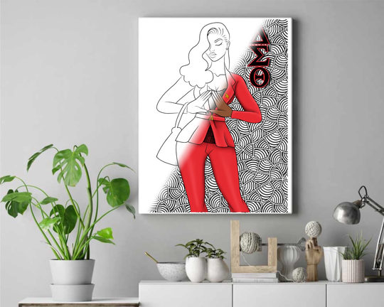 Delta Sigma Theta Pre Drawn Outline Canvas Panel Diy Paint Grad Party For Adults Sorority Single/Bulk Wholesale/Canvas Art Kit/