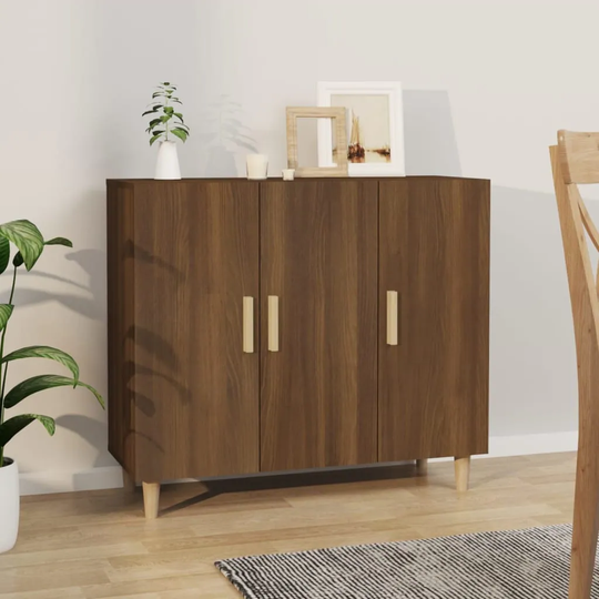 Sideboard Brown Oak 35.4"x13.4"x31.5" Engineered Wood