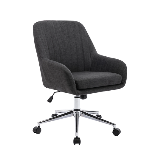 Porthos Home Ned Office Chair, Hemp Fabric, Casters and Footers Both Included