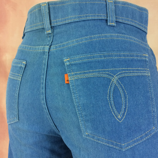 Size 32 Vintage 80's Levis With A Skosh Lightweight Jeans W32 L30 High Rise Orange Tab Classic Fit Straight Leg Made in Usa
