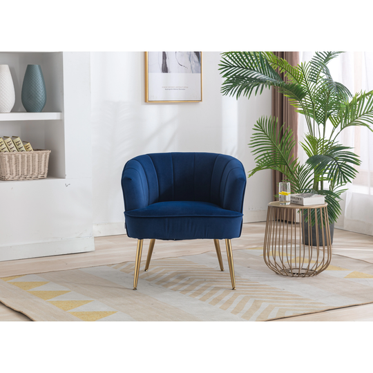 Leisure Single Chair Living Room Accent Chair Velvet Upholstered Arm Chairs