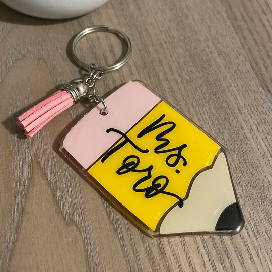 Pencil KeychainTeacher GiftPersonalized AppreciationBack To School