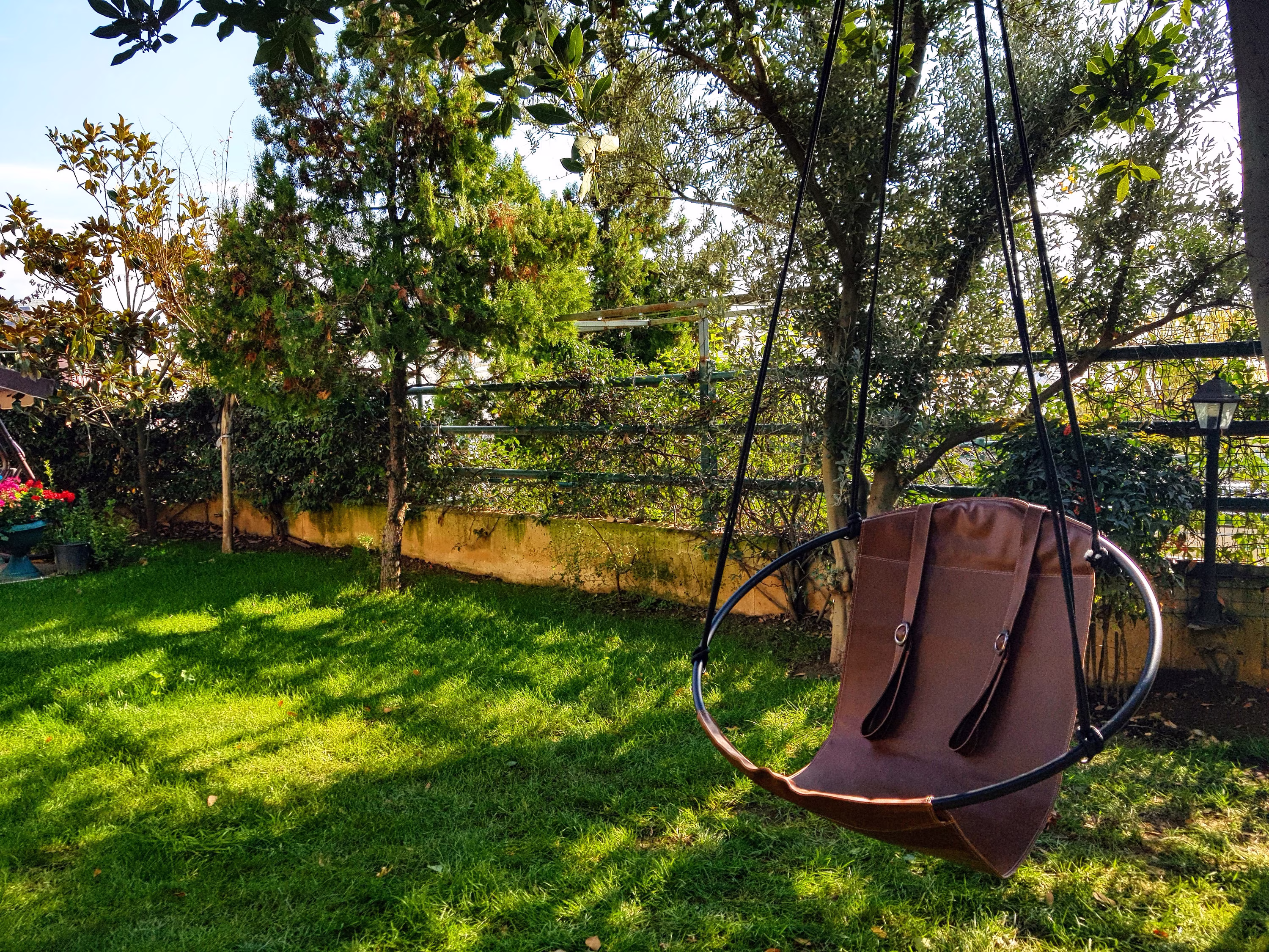 Leather Hanging Chair - Hammock Chair, Swing Indoor Swing, Boho For Bedroom, Outdoor Patio