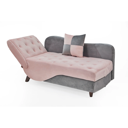 New Design Single Storage Sofa Bed Recliner with One Double Colorblock Throw Pillow for Living Room