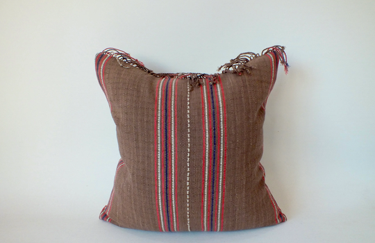 Brown & Red Sofa Couch Pillow Hand Woven Textile Throw Decorative Cushion Case Accent Home Decor Chair Living-Room Pillowslip