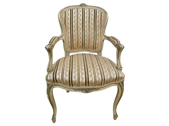 Vintage Carved & Hand Painted Venetian Style Arm Chair