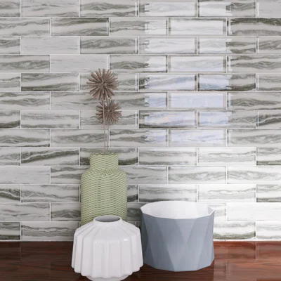 Slover Glass Brick Joint Mosaic Wall Tile