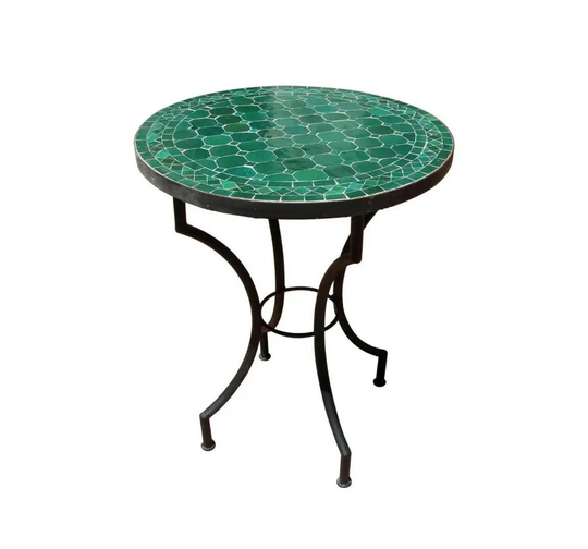Mosaic Table Moroccan Mosaic Coffee Bistro Patio Art End Travertine Round Side Dining Outdoor