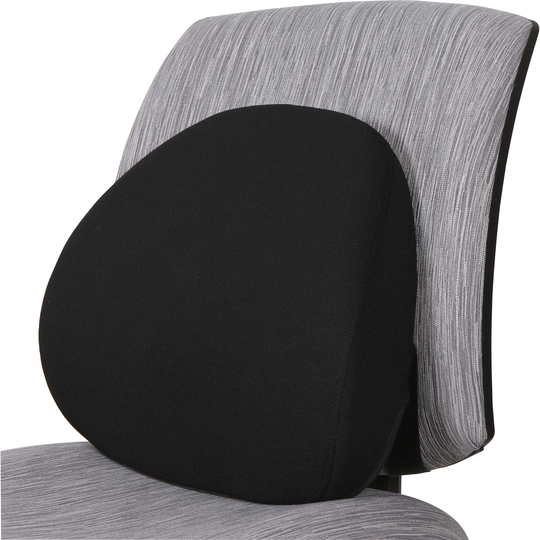 Lorell Ergo Fabric Lumbar Back Support - 15"x4-1/2"x13-1/8", Black