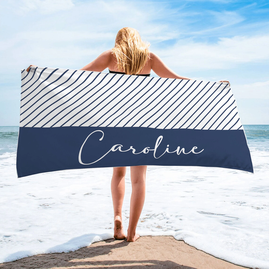 Colorful Personalized Beach Towel, Bride & Bridesmaid Custom Bachelorette Towel