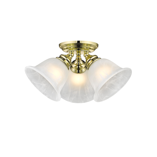 Livex Lighting Essex Polished Brass 3-light Ceiling Mount