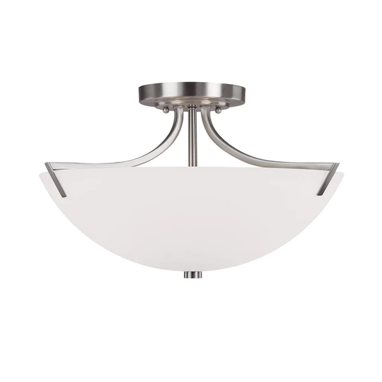 Stanton 3-light Brushed NIckel Semi-Flush Mount - Brushed Nickel