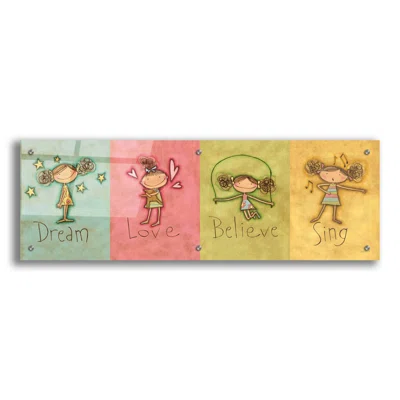 Dream Love Believe Sing by Anne Tavoletti - Unframed Graphic Art