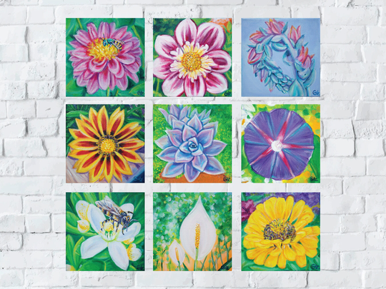 Plant Art Print | Colorful Flower Painting Lovers Floral Gift Ideas Botanical Wall Nature Home Decor
