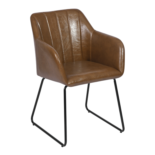 Homy Casa Living Room PU upholstery round arm chair 2 pieces