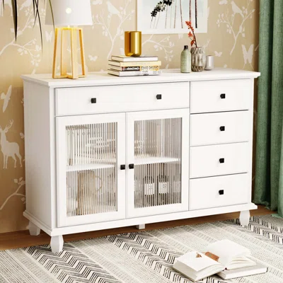 47.24" Wide 6 Drawer Sideboard