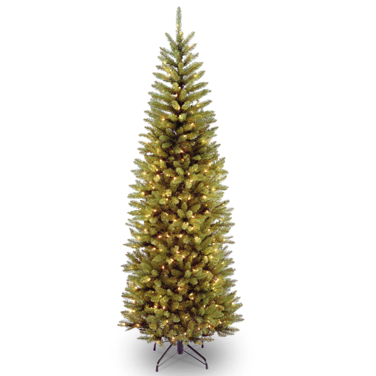 7.5 ft. Kingswood Fir Pencil Tree with Clear Lights - 7.5 ft