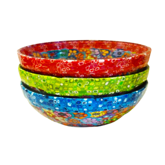 Colorful Breakfast Cereal Bowls Set, Dessert Handmade Dishes, Snack Bowls, Glass Salad Bowls