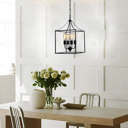 Vintage 14-inch Lantern Chandelier Pendant Light