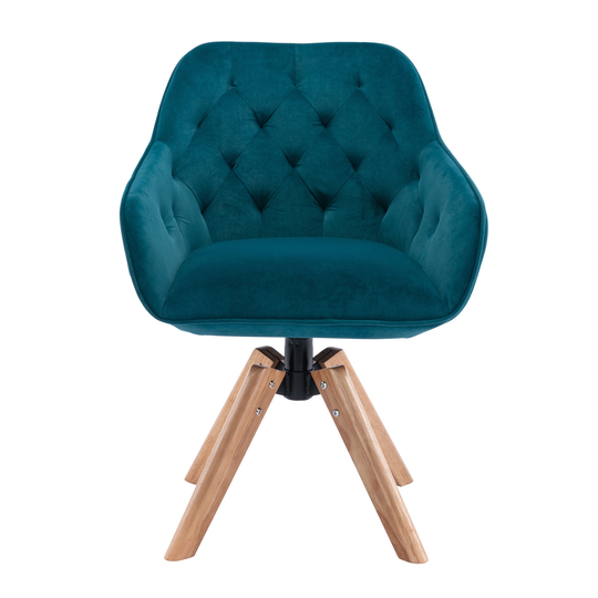 Ayesha Tufted Armless Home Office Chair in Teal - 22.24" x 22.24" x 32.68"