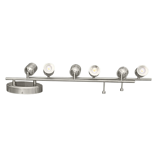 6 Light LED Fixed Rail - 6 Head Track Light