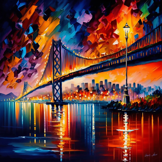 Designart 'Colorful San Francisco III' Cityscapes Framed Canvas Art Print