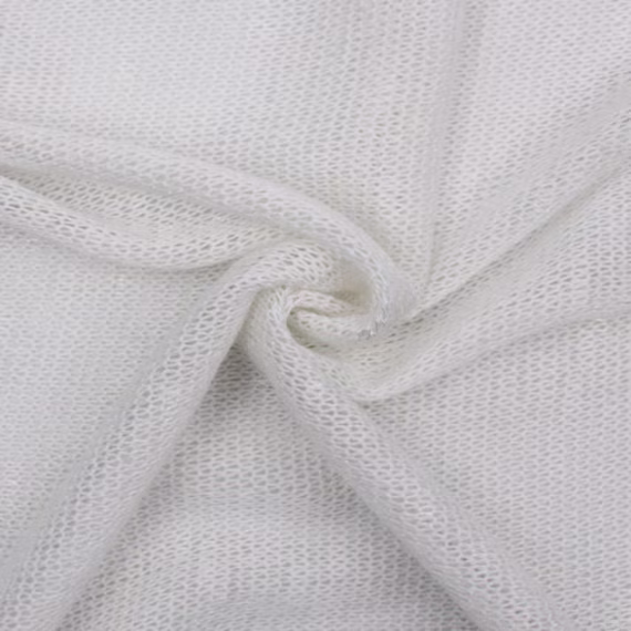 Off White Solid Color Hacci Slub Sweater Knit Fabric By The Yard - Style 796