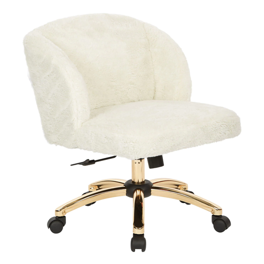 Silver Orchid Brent Office Chair In Cream Fabric