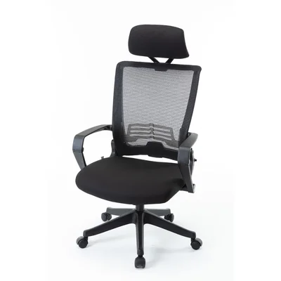 Mesh Office Chair, High Back Chair - Adjustable Headrest With Arms, Lumbar Support