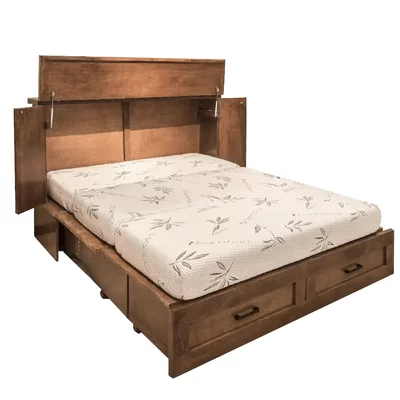 Queen Storage Murphy Bed with Mattress