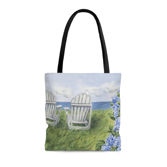Nantucket Seaside Tote Bag, Adirondack Chairs, Art Bag