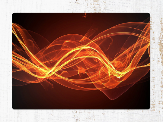 Burning Luminous Lines Chair Mat, Orange Splat Red Vinyl Floor Fire Protective Pvc Office Room Rug, Comfort Mat