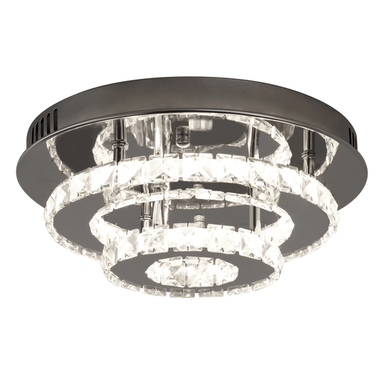 Modern LED Chandelier Crystal Flush Mount Light for Bedroom Hallway