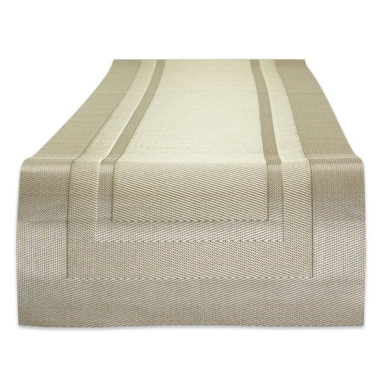 72" Brown Solid Double Framed Table Runner