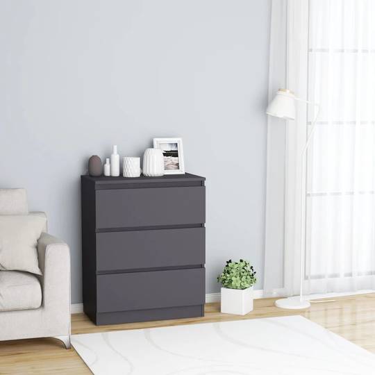Sideboard Gray 23.6"x13.8"x29.9" Engineered Wood