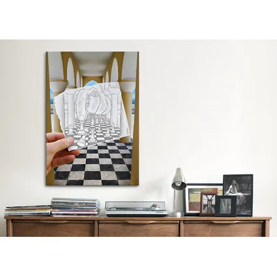 'Pencil with Camera 37 Checkmate' by Ben Heine Photographic Print on Wrapped Canvas