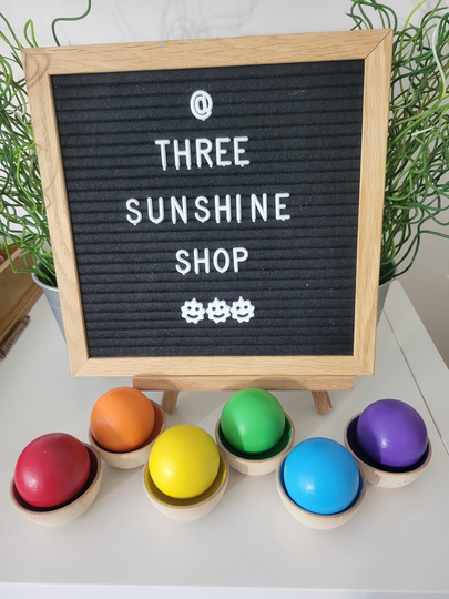 Color Matching Balls & Cups. Sorting Toys. Wooden Ball Cup Montessori
