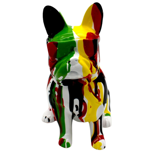 Interior Illusions Plus Multi-Color II Graffiti Dog with Glasses - 8" tall